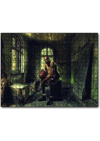 Kobe Bryant Geçmişten 1000 Parça Puzzle Yapboz Mdf(Ahşap)