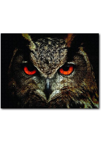 Baykuşun Gözleri 255 Parça Puzzle Yapboz Mdf (Ahşap)