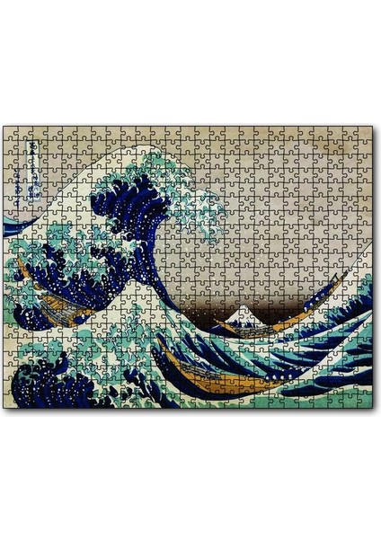 Buyuk Dalga Katsushika Hokusai 120 Parça Puzzle Yapboz Mdf (Ahşap)