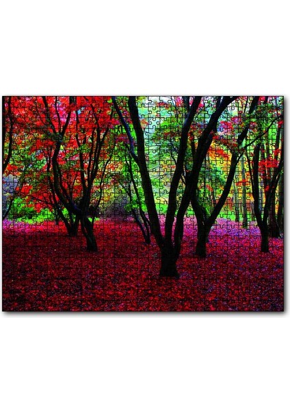 Büyülü Sonbahar Ormanı 120 Parça Puzzle Yapboz Mdf (Ahşap)