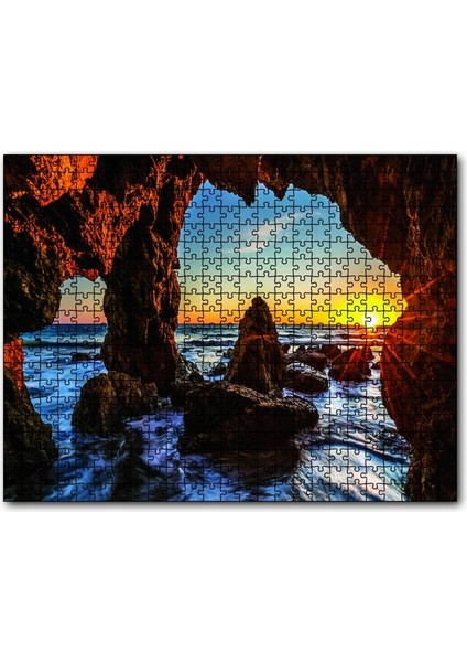 Deniz Güneş Mağara 1000 Parça Puzzle Yapboz Mdf(Ahşap)