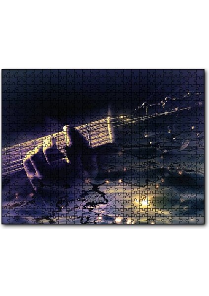 Gitar Su Işık Yansımaları Fantastik 255 Parça Puzzle Yapboz Mdf (Ahşap)