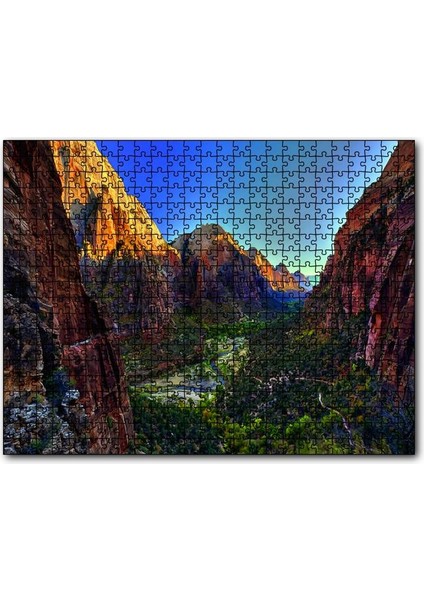 Dağlar Arasındaki Vadi Dere 120 Parça Puzzle Yapboz Mdf (Ahşap)