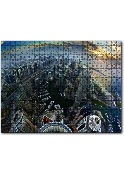 Dubai Kuş Bakışı 120 Parça Puzzle Yapboz Mdf (Ahşap)