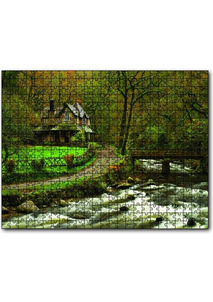 Dere Ev Yol Doğa 255 Parça Puzzle Yapboz Mdf (Ahşap)