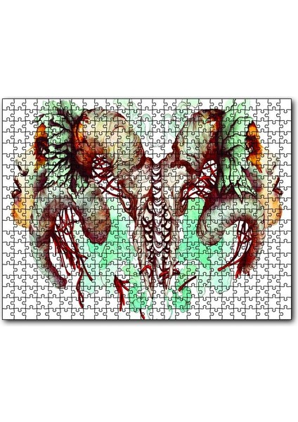 Iki Çift Boynuzlu Yüz 120 Parça Puzzle Yapboz Mdf (Ahşap)