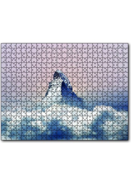 Bulutların Üstündeki Dağ Zirvesi 1000 Parça Puzzle Yapboz Mdf(Ahşap)