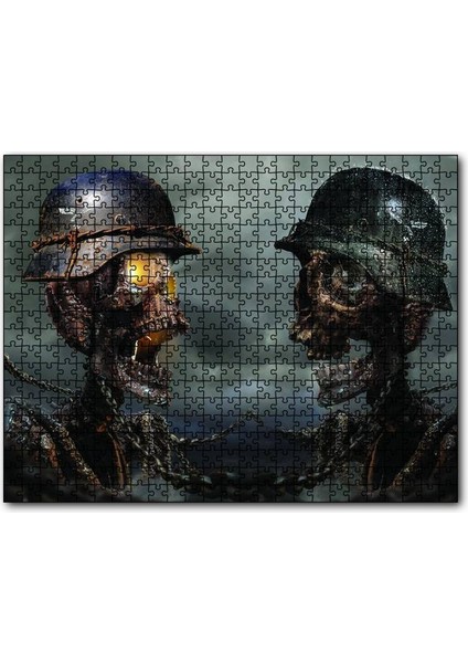 Miferli Iskelet Askerler 1000 Parça Puzzle Yapboz Mdf(Ahşap)