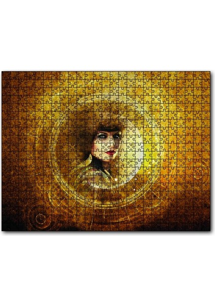 Gotik Fantezi Karanlık Steampunk Portre 120 Parça Puzzle Yapboz Mdf (Ahşap)