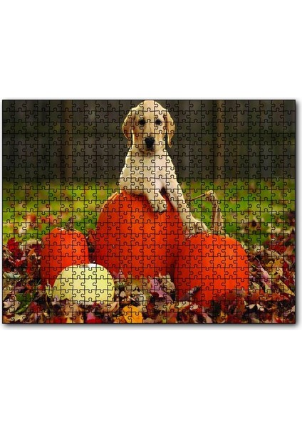 Köpek Kabaklar 1000 Parça Puzzle Yapboz Mdf(Ahşap)