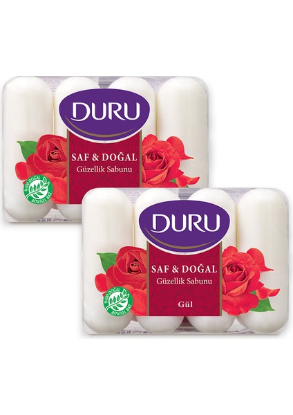 Saf & Doğal Gül 8 Adet Güzellik Sabunu 2 x 280 gr