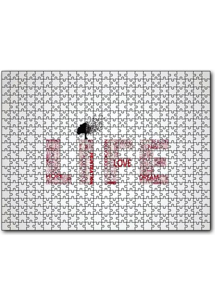 Life Words Minimalism 120 Parça Puzzle Yapboz Mdf (Ahşap)