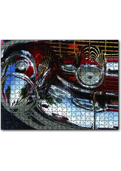 Klasik Araba Tampon Detay Görseli 120 Parça Puzzle Yapboz Mdf (Ahşap)