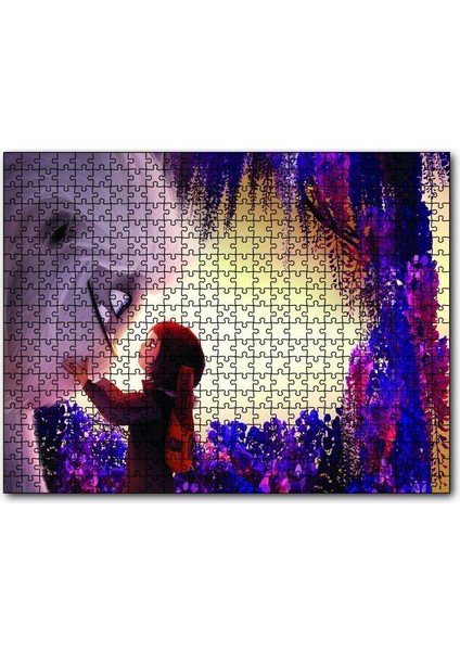 Yeti ve Küçük Kız Yakın Plan 120 Parça Puzzle Yapboz Mdf (Ahşap)