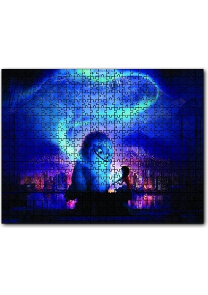 Yeti ve Küçük Kız Mavi Gecede 120 Parça Puzzle Yapboz Mdf (Ahşap)