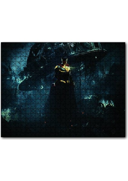 Injustice 2 Superman 120 Parça Puzzle Yapboz Mdf (Ahşap)
