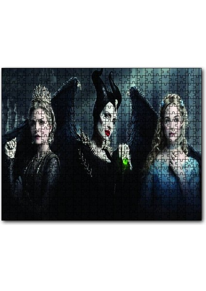 Maleficent Kadınları Görseli 1000 Parça Puzzle Yapboz Mdf(Ahşap)