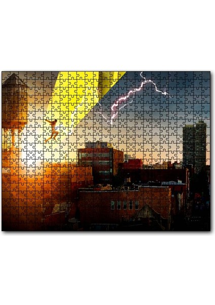Shazam Atlayış Görseli 120 Parça Puzzle Yapboz Mdf (Ahşap)