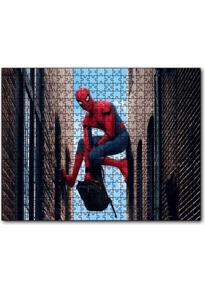 Spiderman Eve Dönüş Havada Asılı 120 Parça Puzzle Yapboz Mdf (Ahşap)