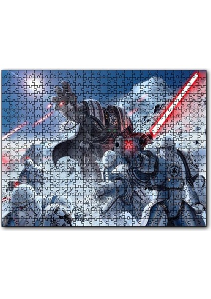Star Wars Stormtroopers Darth Vader Warhammer 120 Parça Puzzle Yapboz Mdf (Ahşap)