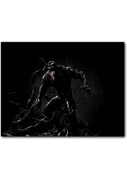 Venom Dark Black Artwork 255 Parça Puzzle Yapboz Mdf (Ahşap)