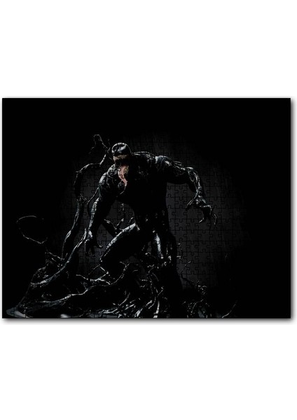 Venom Dark Black Artwork 500 Parça Puzzle Yapboz Mdf (Ahşap)