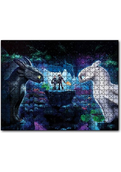 Ejderhanı Nasıl Eğitirsin 3 Dişsiz ve Işığın Öfkesi 255 Parça Puzzle Yapboz Mdf (Ahşap)
