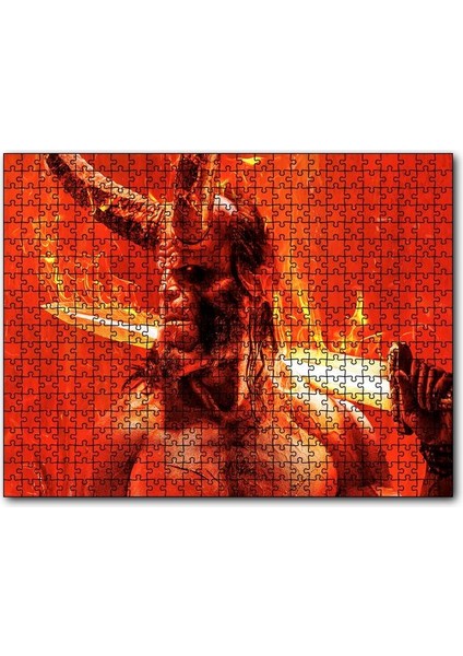 Hellboy Cehennem Meleği 120 Parça Puzzle Yapboz Mdf (Ahşap)