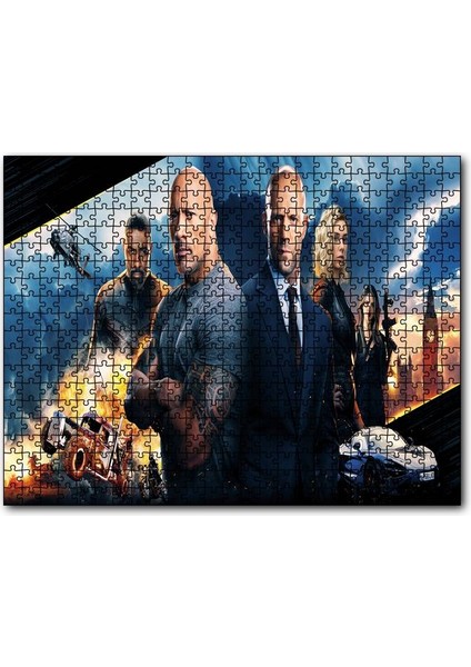 Hızlı ve Öfkeli 8 Kadro 120 Parça Puzzle Yapboz Mdf (Ahşap)