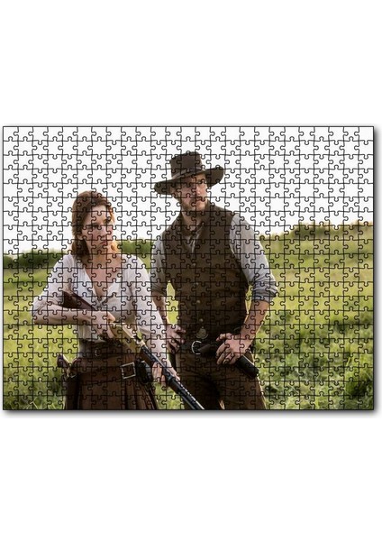 The Magnificent Seven Chris Pratt & Haley Bennett 120 Parça Puzzle Yapboz Mdf (Ahşap)