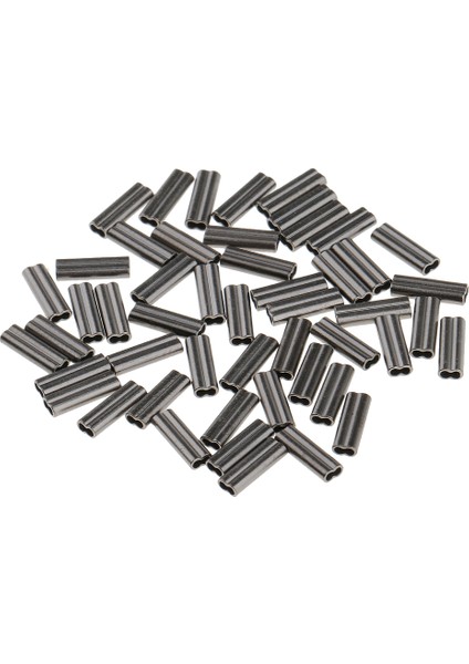 50 Adet Çift Varil Bakır Kıvrım Kollu Balıkçılık Kıvrımlar Teçhizat Yapımı 1mm Delik 1 mm Delik (Yurt Dışından)