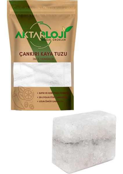 5 kg Öğütülmüş Çankırı Kaya Tuzu Yemeklik + Büyük Boy Çankırı Tuz Sabunu