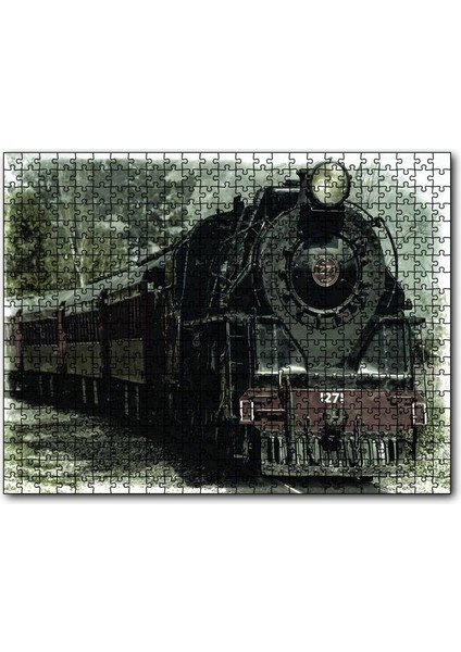 Kara Tren 500 Parça Puzzle Yapboz Mdf (Ahşap)
