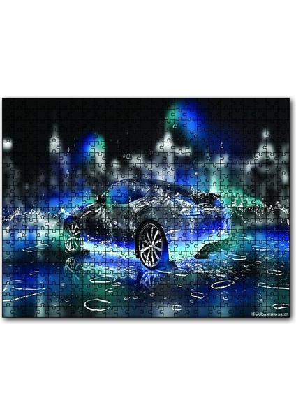 Su Damlaları Spor Araba 120 Parça Puzzle Yapboz Mdf (Ahşap)