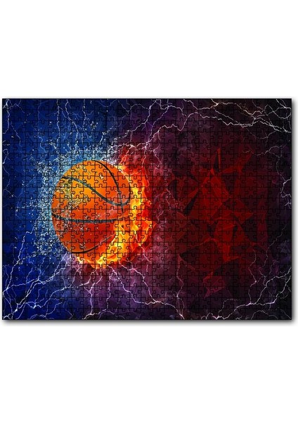 Basketbol Sanatı 120 Parça Puzzle Yapboz Mdf (Ahşap)