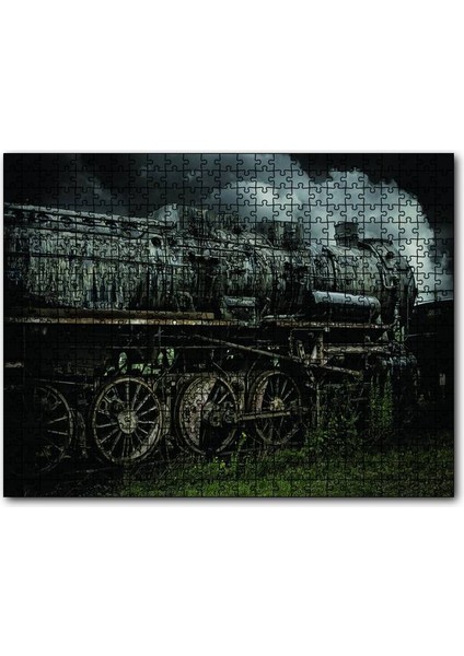 Nostaljik Buharlı Tren 120 Parça Puzzle Yapboz Mdf (Ahşap)