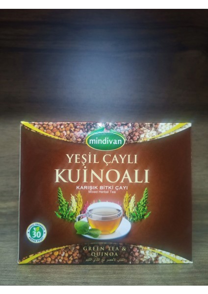 Yeşil Çaylı Kuinoalı Karışık Bitki Çayı 30 Süzen Poşet Mindivan
