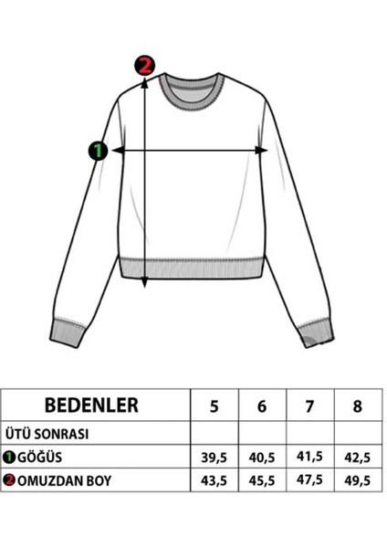 Toontoy Kız Çocuk Cep Detaylı Baskılı Sweatshirt