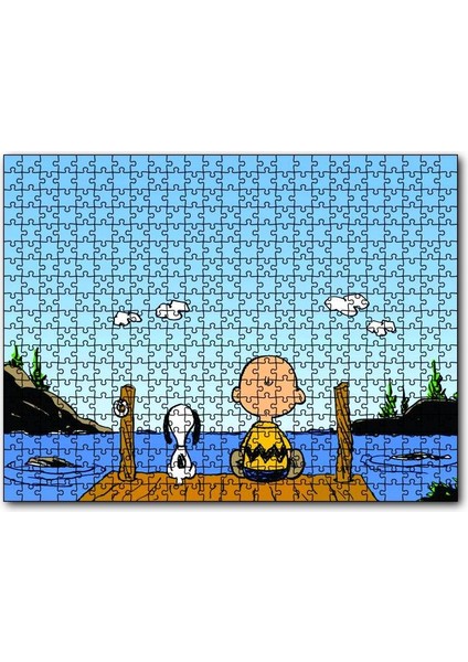 Cakapuzzle Snoopy Charlie Kahverengi 120 Parça Puzzle Yapboz Mdf (Ahşap)