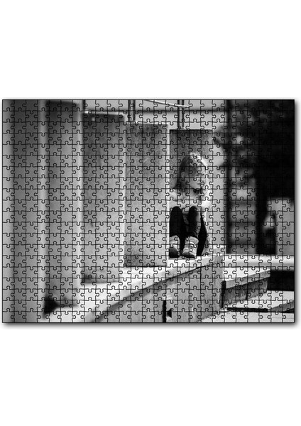 Cakapuzzle Sütunlar ve Kız 255 Parça Puzzle Yapboz Mdf (Ahşap)