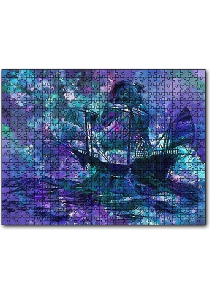 Cakapuzzle Boyama Fırtınada Yelkenli Gemi 120 Parça Puzzle Yapboz Mdf (Ahşap)