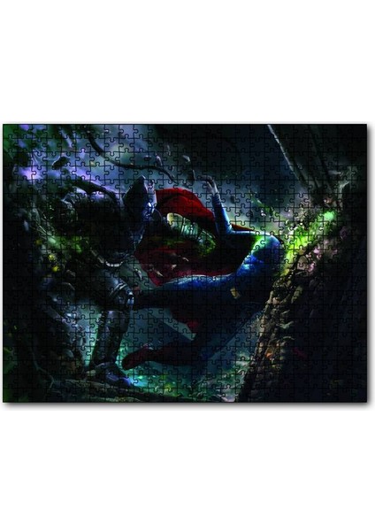 Cakapuzzle Batman Superman Ezici Yumruk 255 Parça Puzzle Yapboz Mdf (Ahşap)