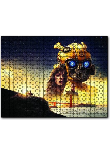 Caka Tablo Cakapuzzle  Bumblebee, Hailee Steinfeld ve John Cena 500 Parça Puzzle Yapboz Mdf (Ahşap)