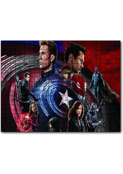 Cakapuzzle Civil War Tüm Kahramanlar 255 Parça Puzzle Yapboz Mdf (Ahşap)