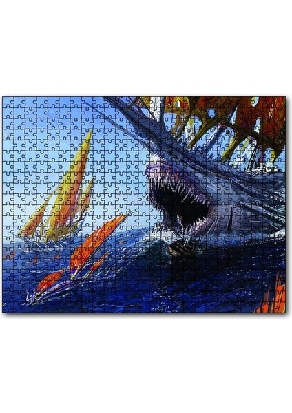 Cakapuzzle Canavar Gemi Yağlıboya Görseli 255 Parça Puzzle Yapboz Mdf (Ahşap)