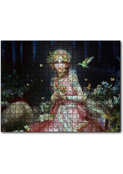 Cakapuzzle Fantastik Masal Kızı ve Sinekkuşu 120 Parça Puzzle Yapboz Mdf (Ahşap)