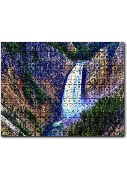 Cakapuzzle Doğa Dağlarda Şelale Manzara 120 Parça Puzzle Yapboz Mdf (Ahşap)
