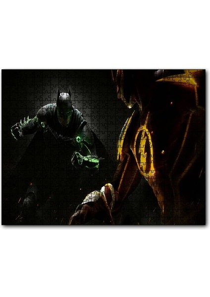 Batman ve Flash Görseli 120 Parça Puzzle Yapboz Mdf (Ahşap)