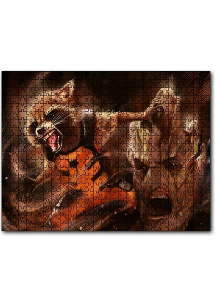 Cakapuzzle Avengers Guardians Of The Galaxy Groot Rocket Racoon 120 Parça Puzzle Yapboz Mdf (Ahşap)