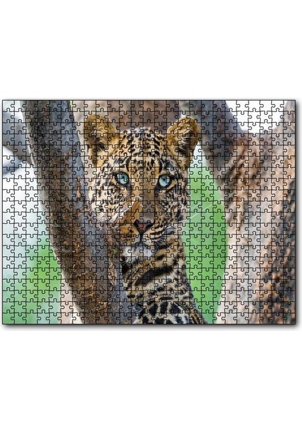 Cakapuzzle Ağaç Dallarında Genç Leopar 255 Parça Puzzle Yapboz Mdf (Ahşap)